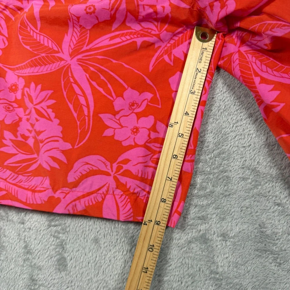 Polo Sport Ralph Lauren‎ Swim Trunks Men Large Orange Pink Floral Mesh Lined 9